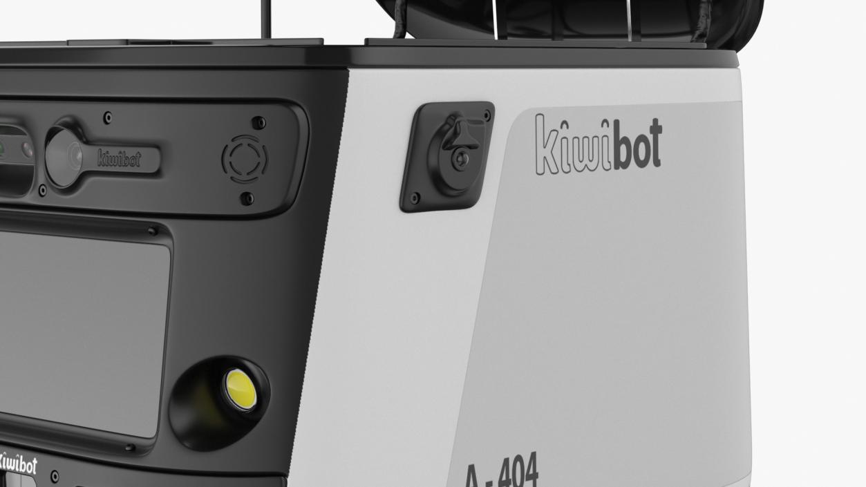 3D Kiwibot Delivery Robot White Off Rigged for Cinema 4D model