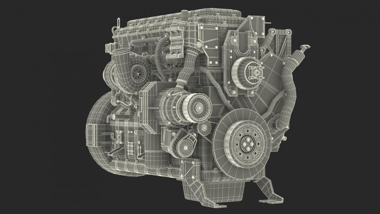 3D Tractor Diesel Engine