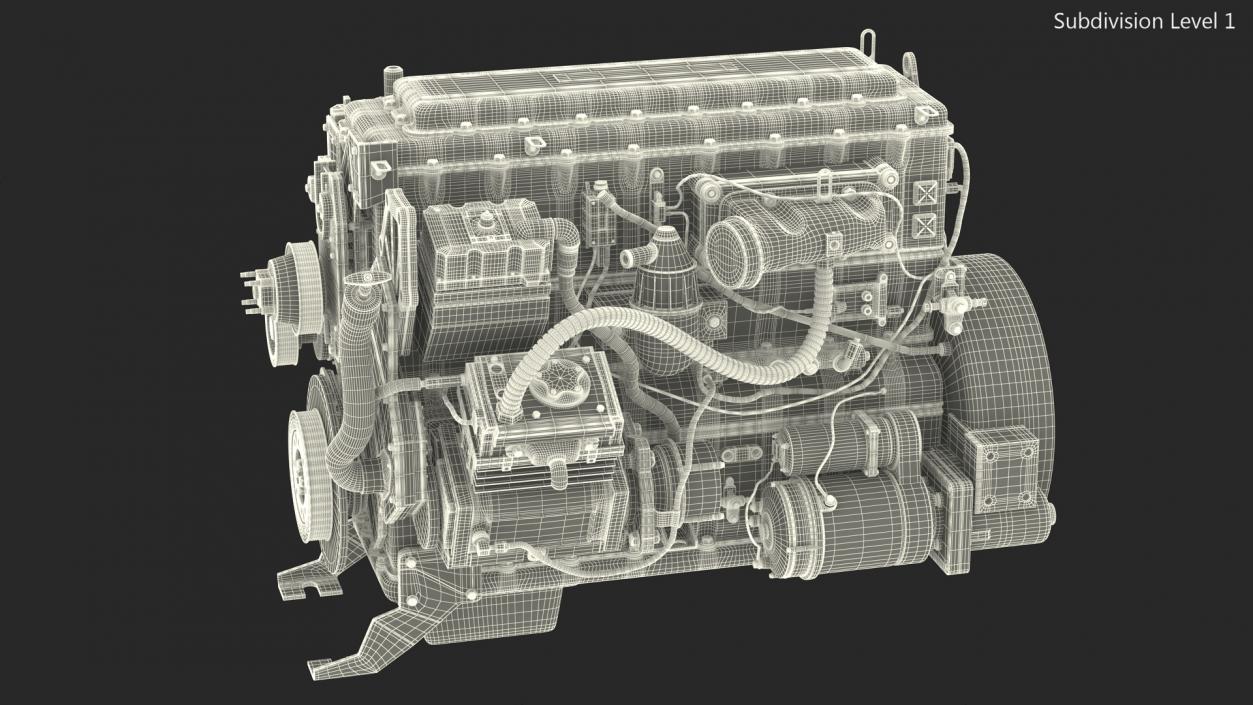 3D Tractor Diesel Engine