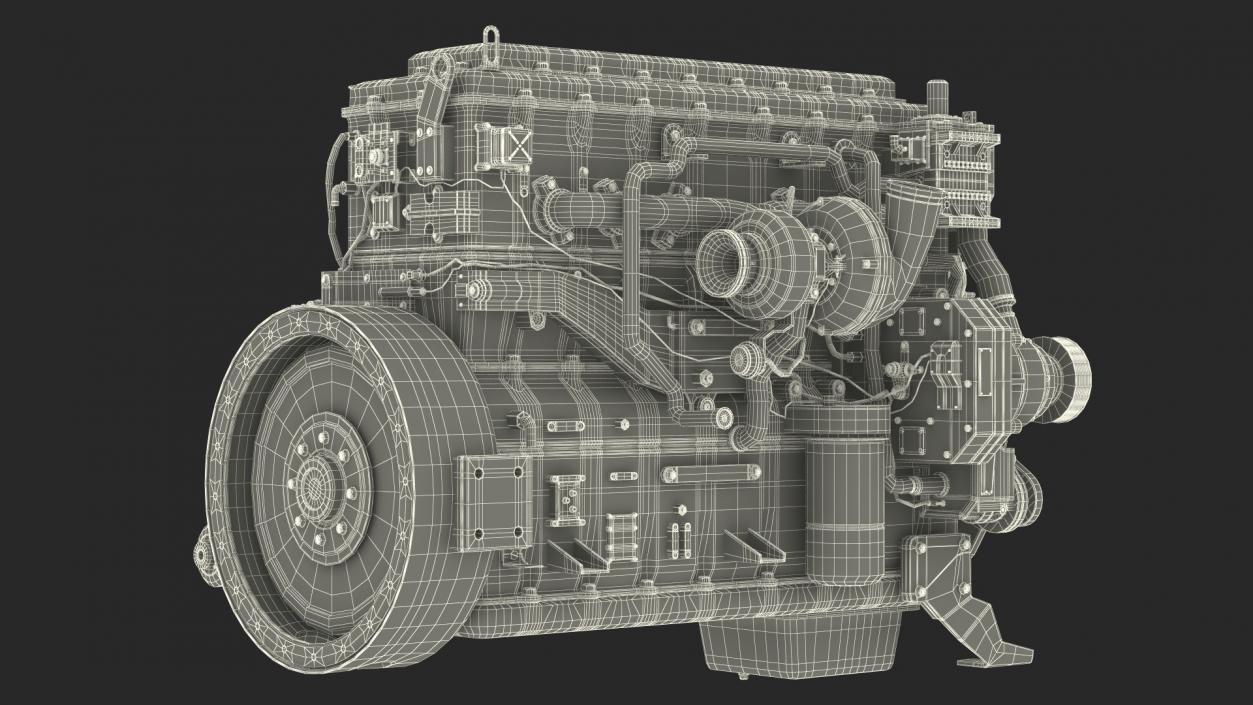 3D Tractor Diesel Engine