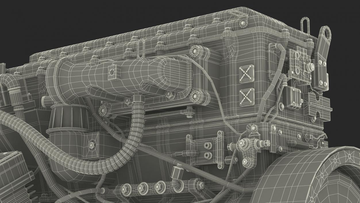 3D Tractor Diesel Engine