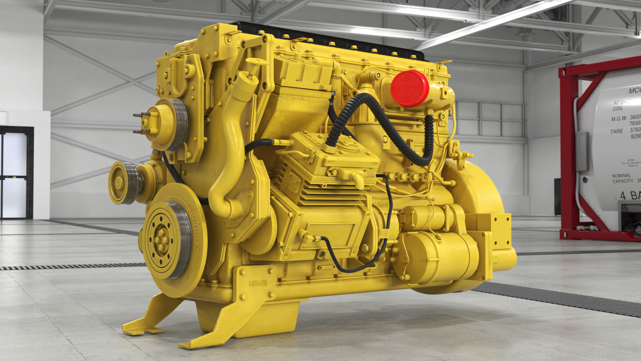 3D Tractor Diesel Engine