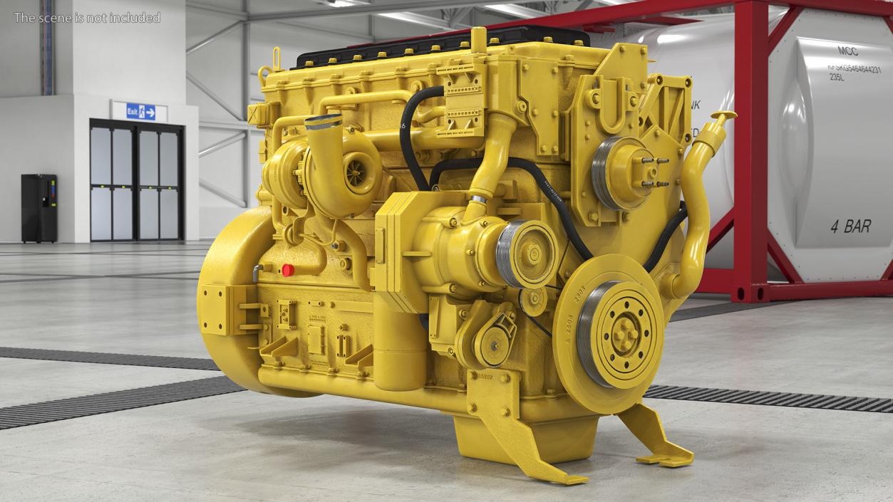 3D Tractor Diesel Engine