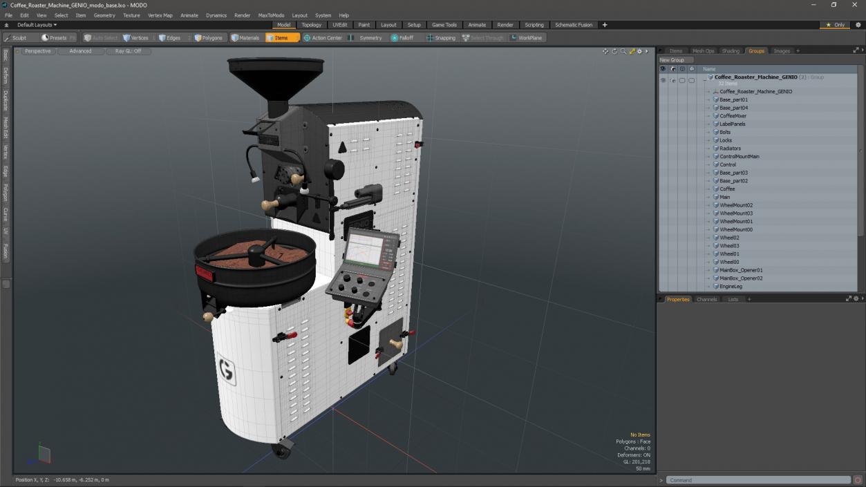 3D Coffee Roaster Machine GENIO model