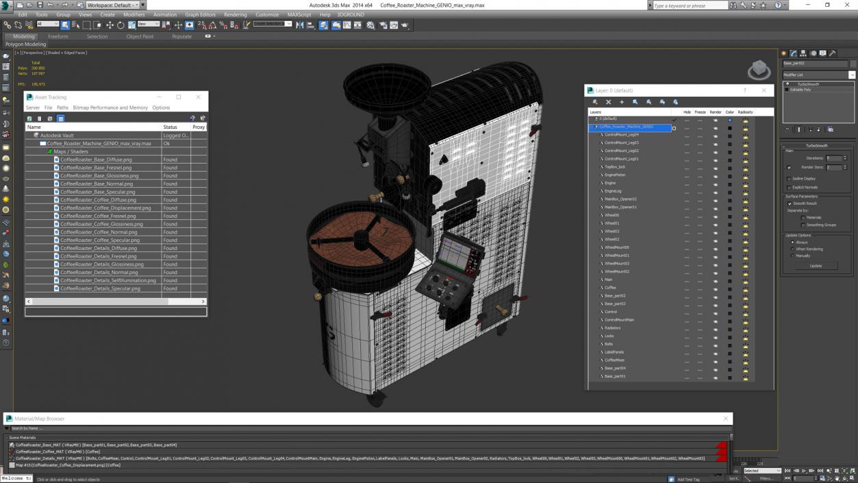 3D Coffee Roaster Machine GENIO model