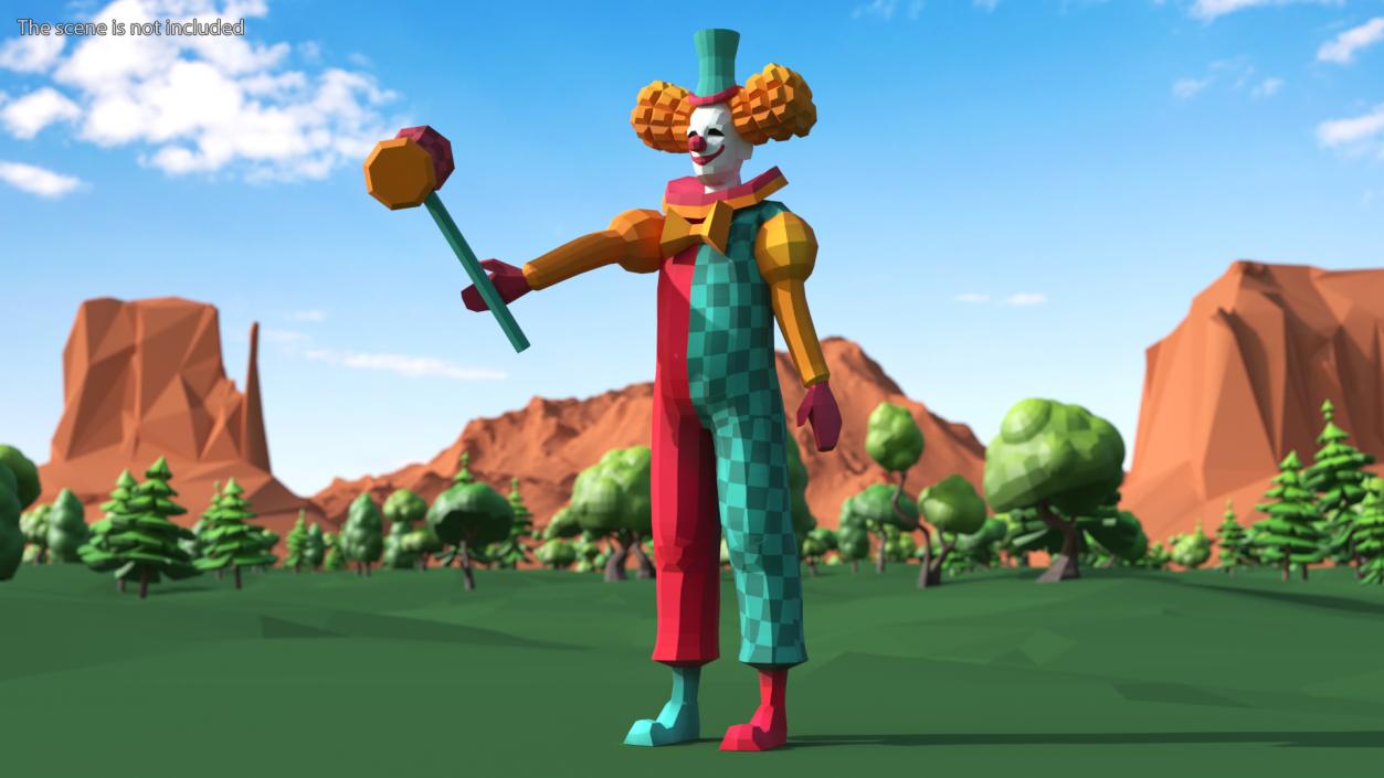 Low Poly Clown 3D model