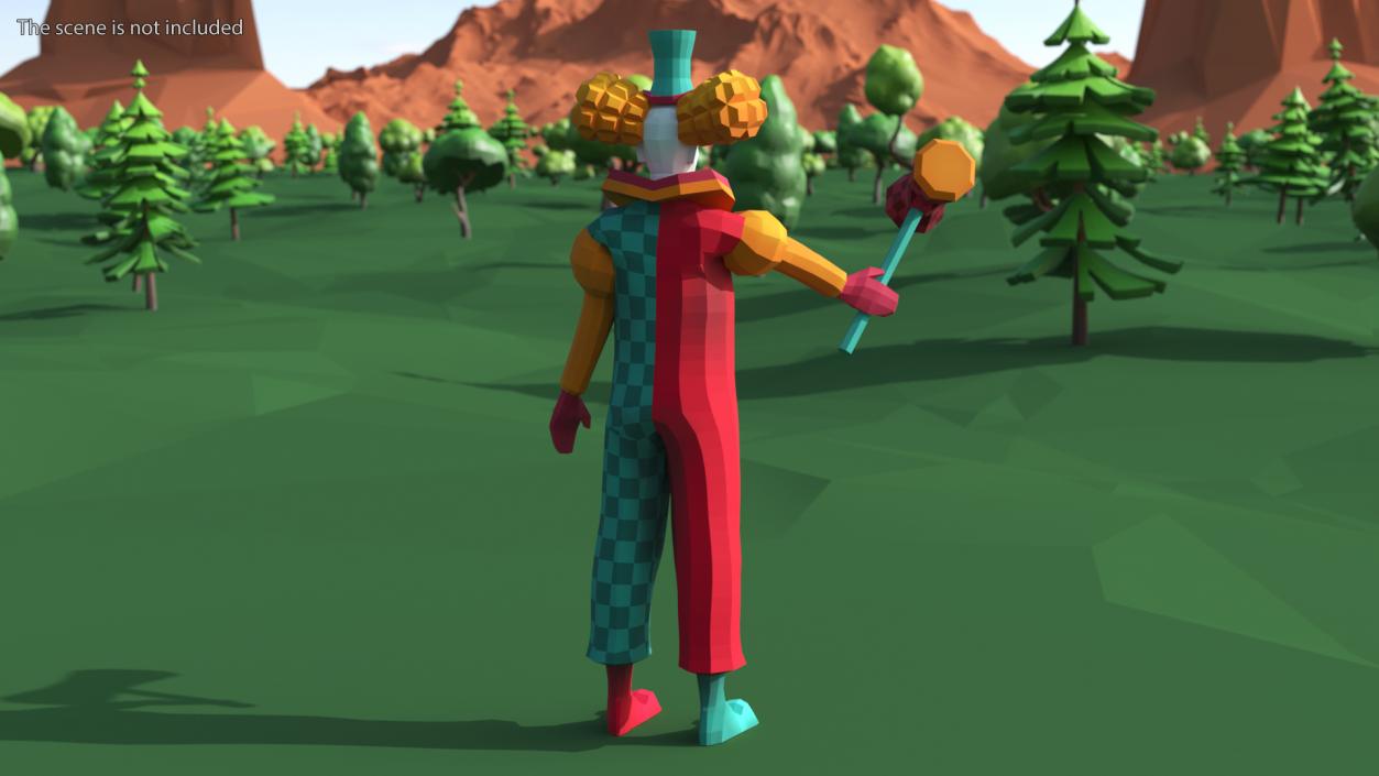 Low Poly Clown 3D model