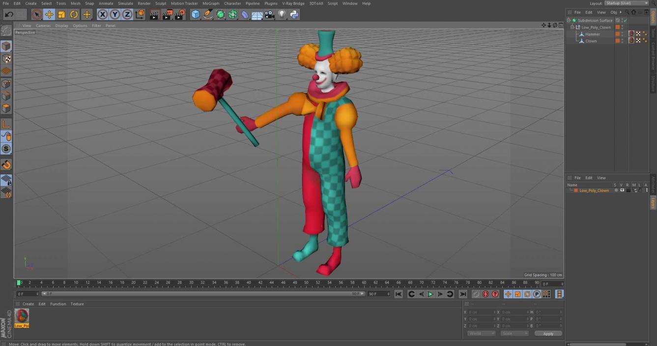 Low Poly Clown 3D model