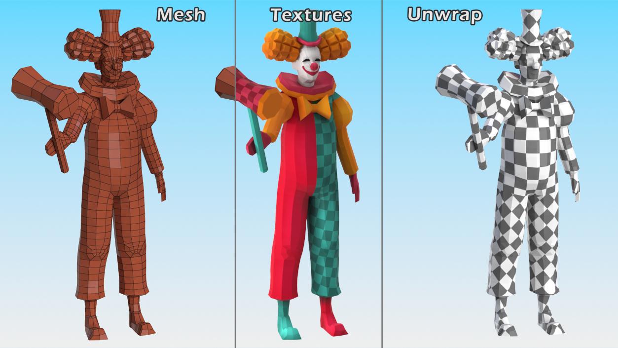 Low Poly Clown 3D model