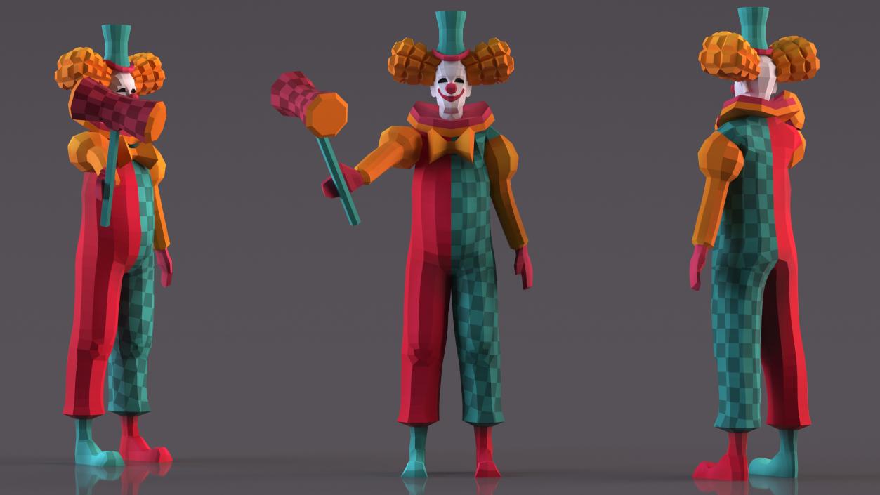 Low Poly Clown 3D model