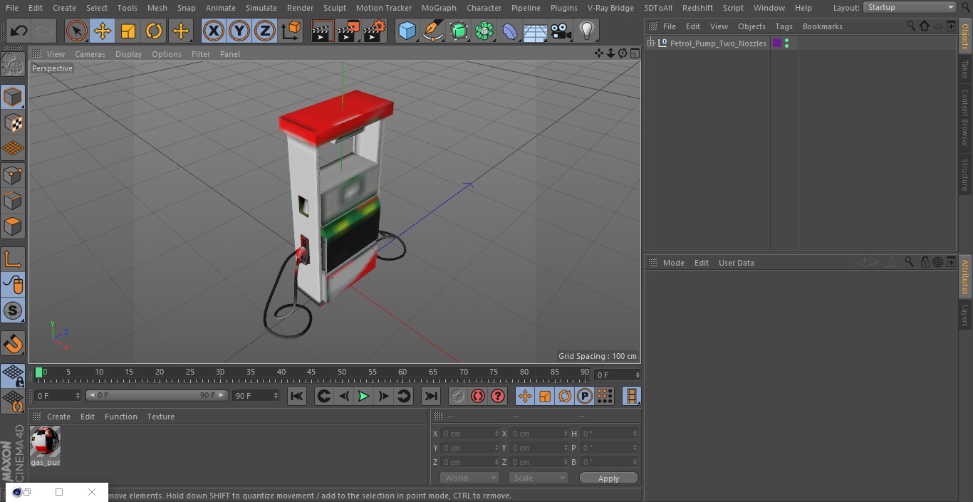 3D Petrol Pump Two Nozzles model