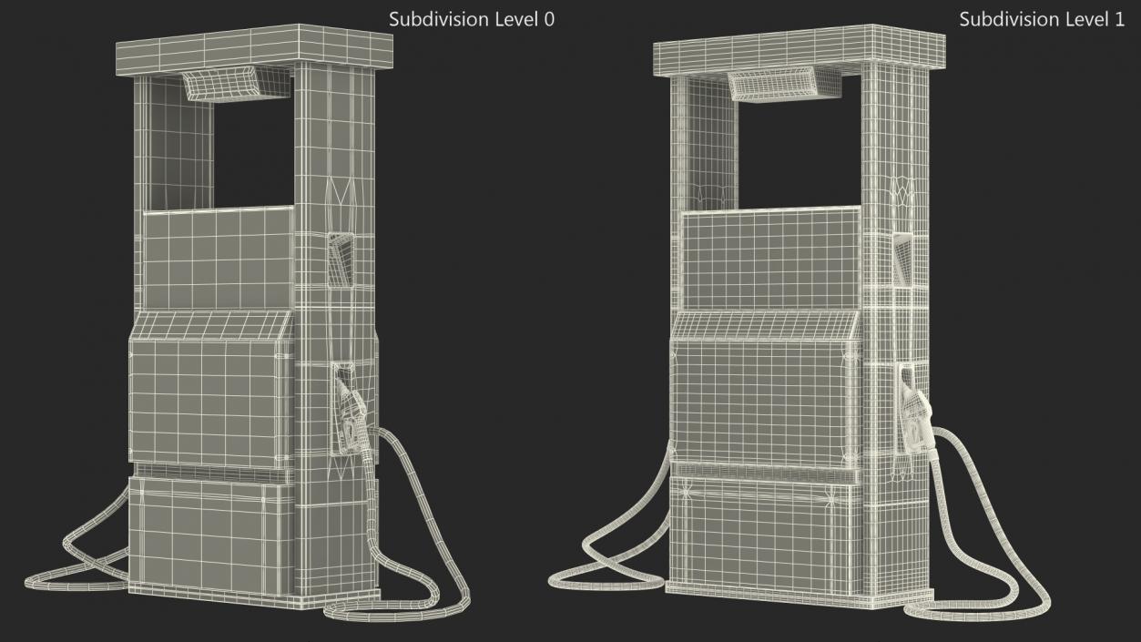 3D Petrol Pump Two Nozzles model