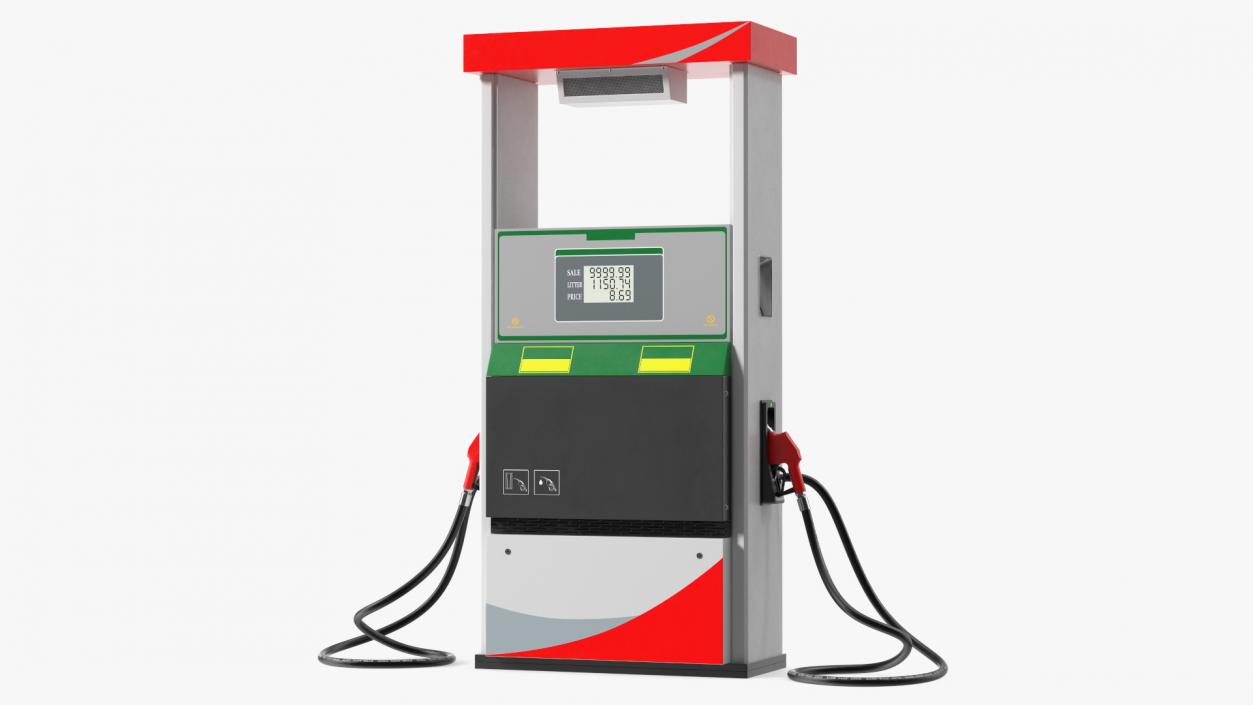 3D Petrol Pump Two Nozzles model