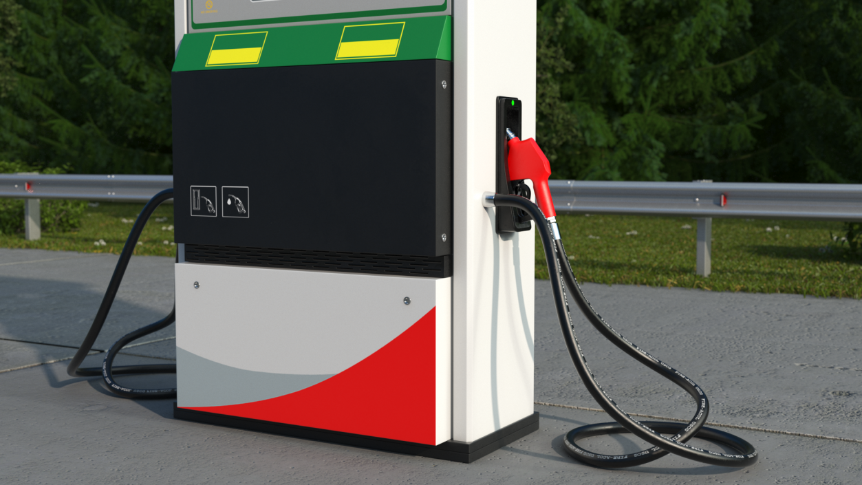 3D Petrol Pump Two Nozzles model