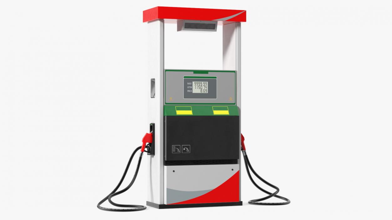 3D Petrol Pump Two Nozzles model