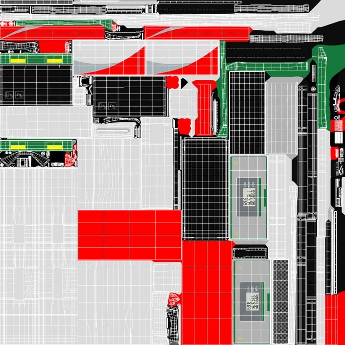 3D Petrol Pump Two Nozzles model