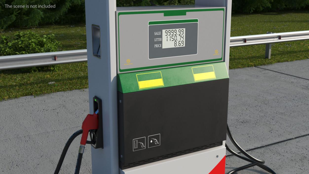 3D Petrol Pump Two Nozzles model