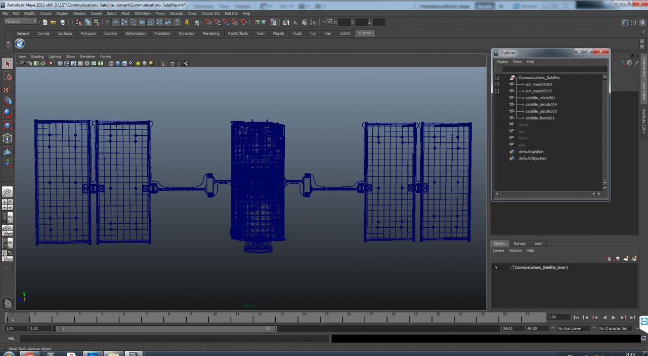 Communications Satellite 3D model