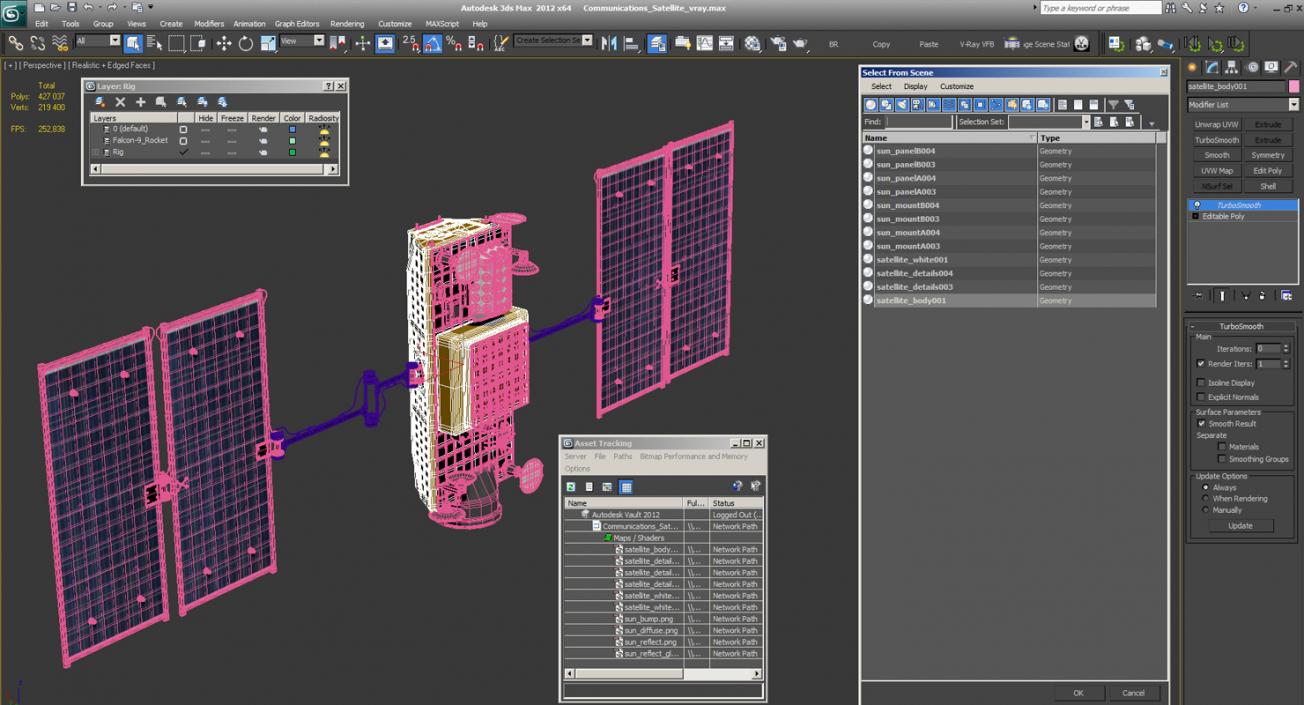 Communications Satellite 3D model