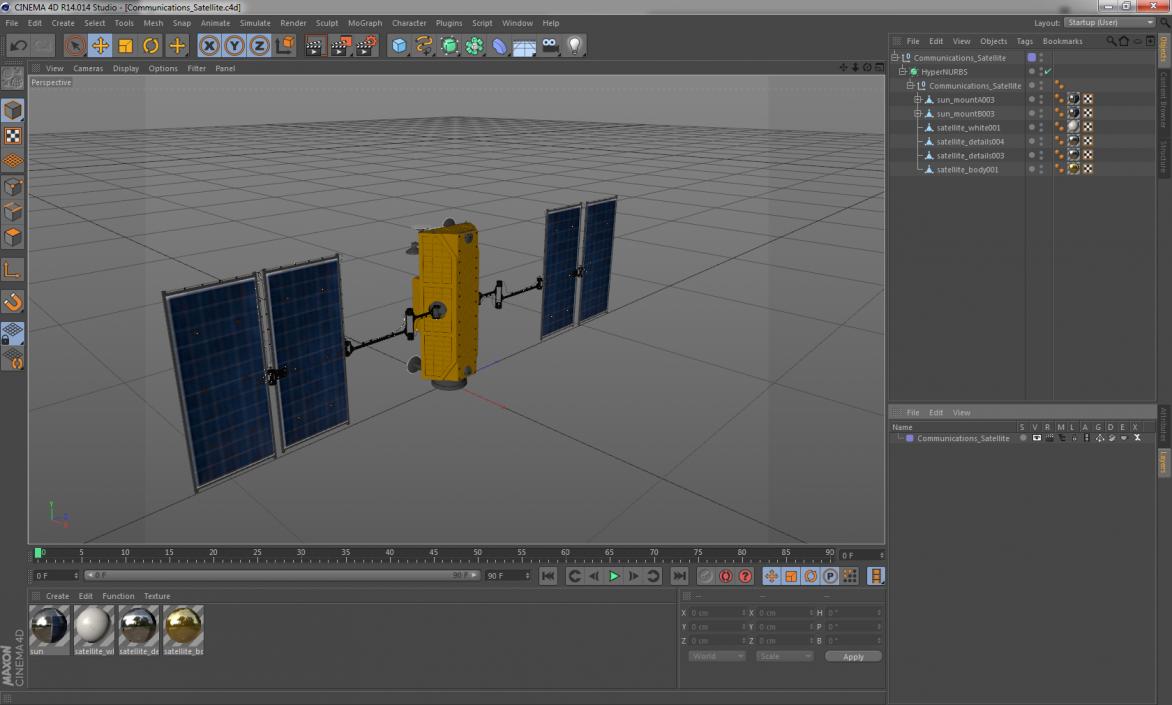 Communications Satellite 3D model