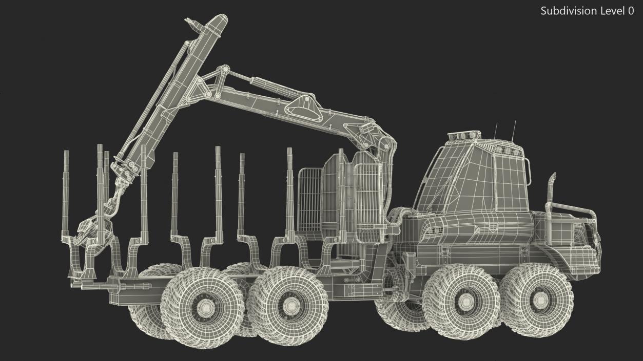 3D Forwarder Forestry Vehicle