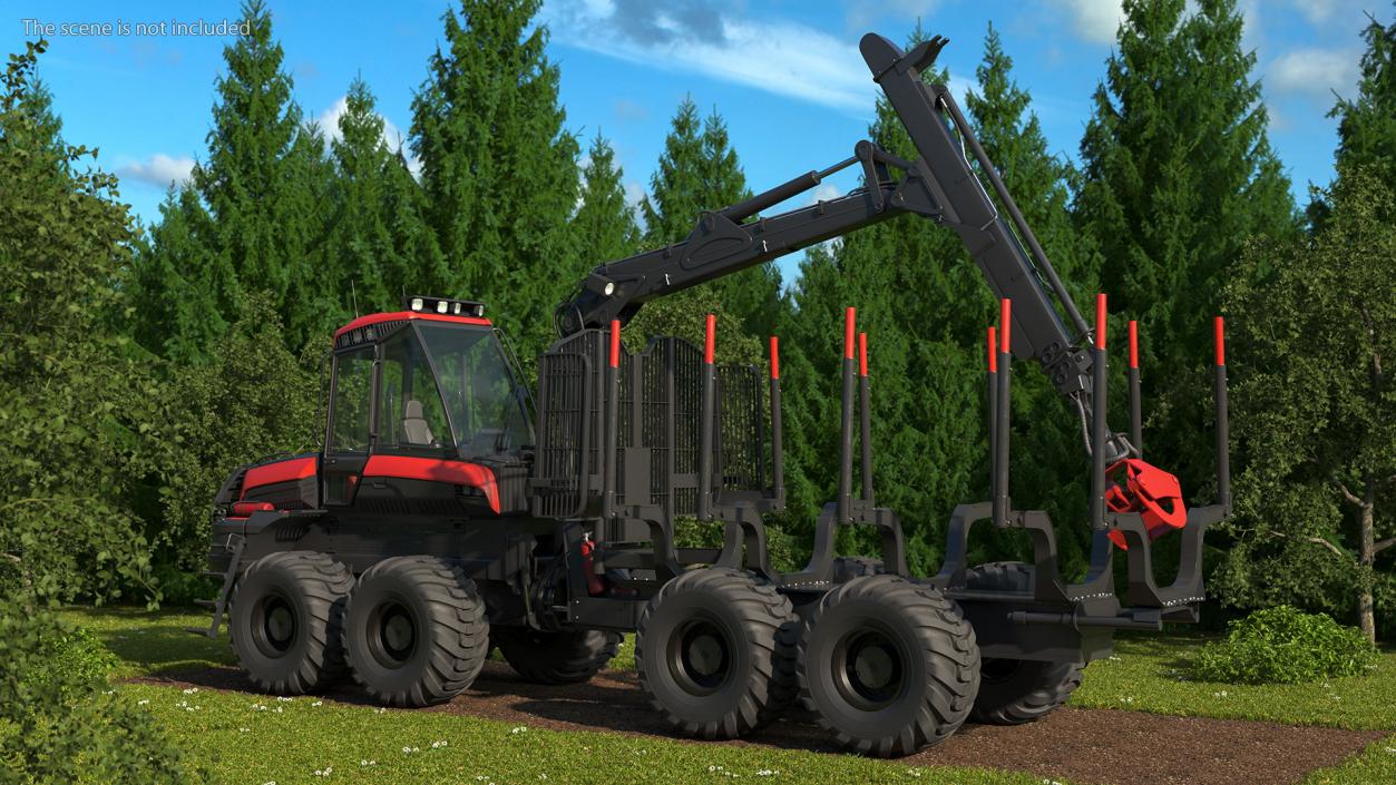 3D Forwarder Forestry Vehicle