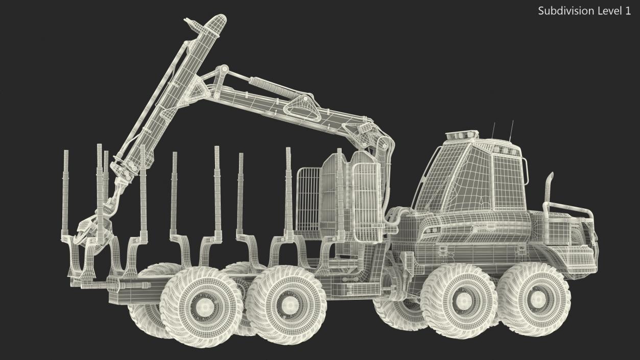 3D Forwarder Forestry Vehicle