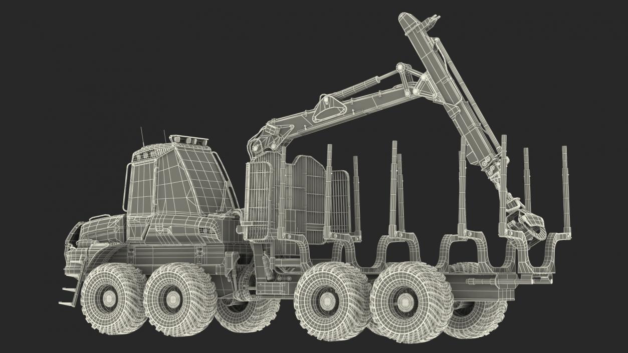 3D Forwarder Forestry Vehicle