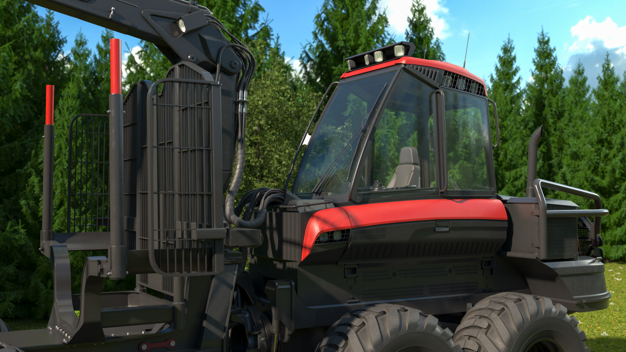 3D Forwarder Forestry Vehicle