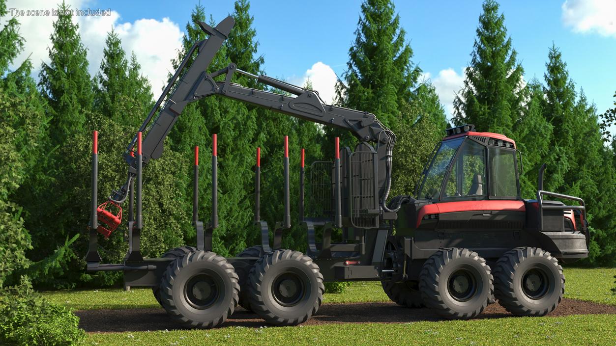 3D Forwarder Forestry Vehicle