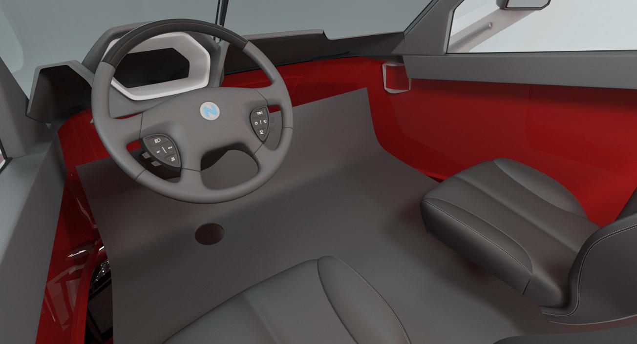 3D Nikola One Electric Truck Simple Interior