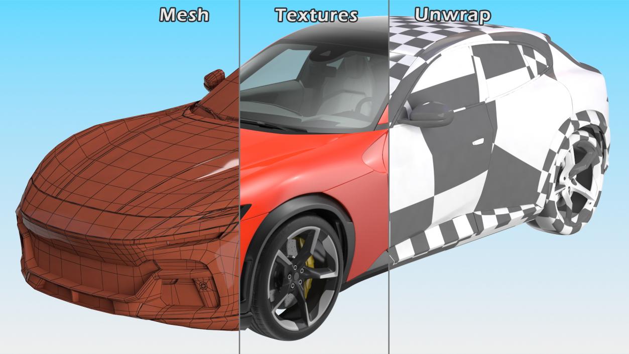 Red Extreme Crossover Sports Car 3D