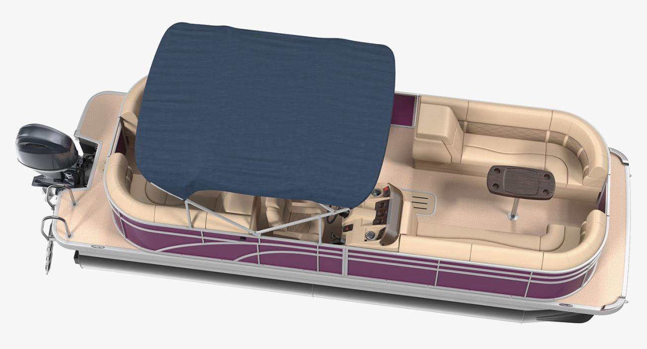 3D Trimaran Pontoon Boat