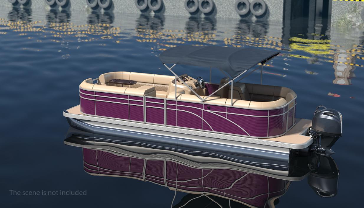 3D Trimaran Pontoon Boat