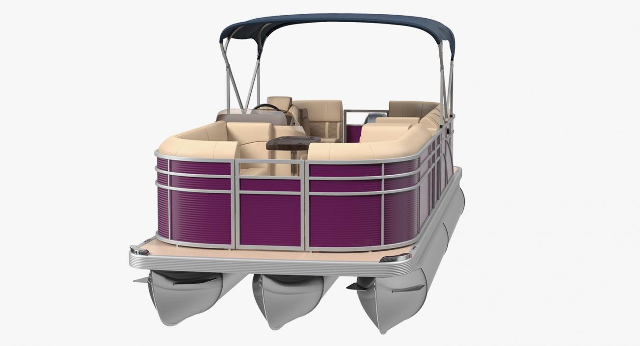 3D Trimaran Pontoon Boat