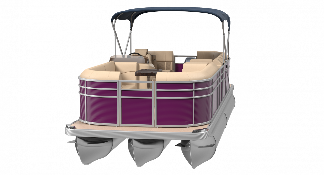 3D Trimaran Pontoon Boat