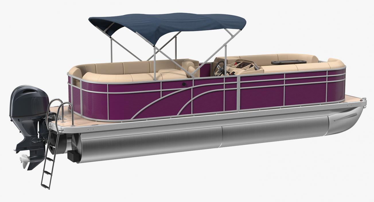 3D Trimaran Pontoon Boat