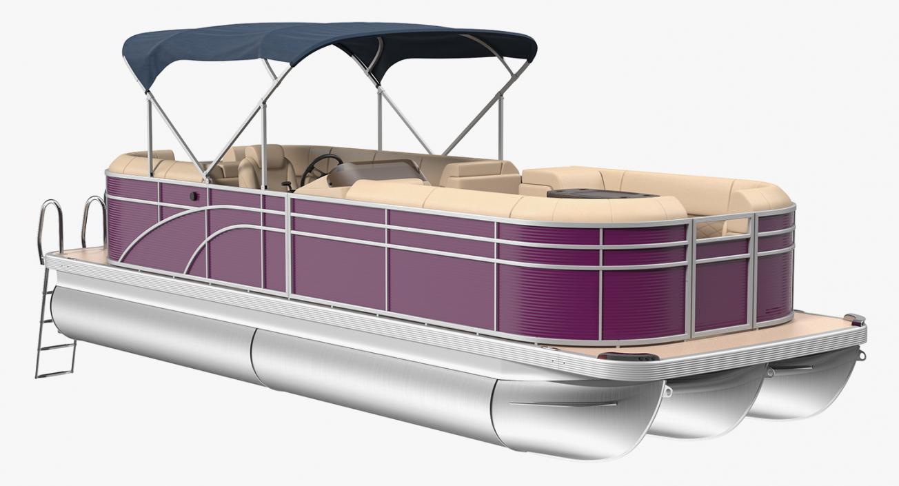 3D Trimaran Pontoon Boat