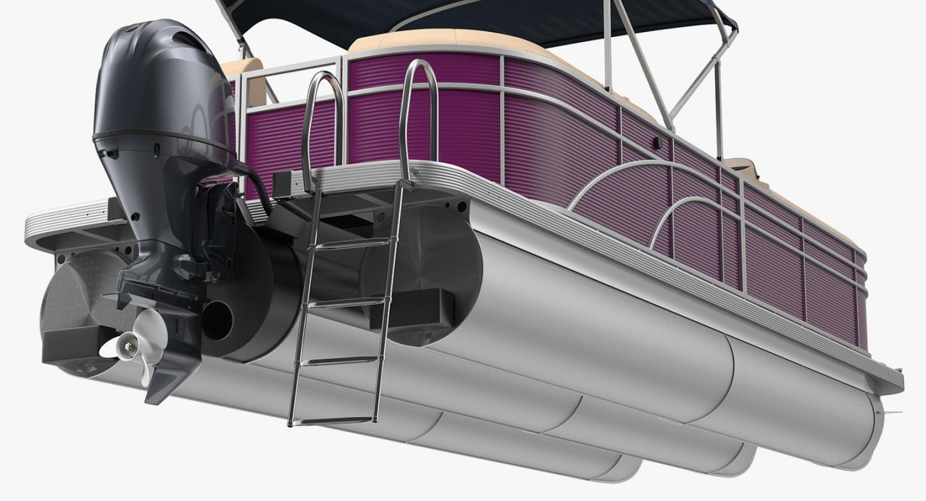 3D Trimaran Pontoon Boat