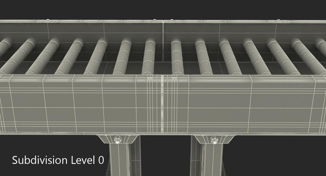 3D Horizontal Roller Conveyor Belt