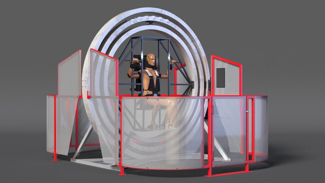 3D model Astronaut Training Simulator with Mannequin Rigged