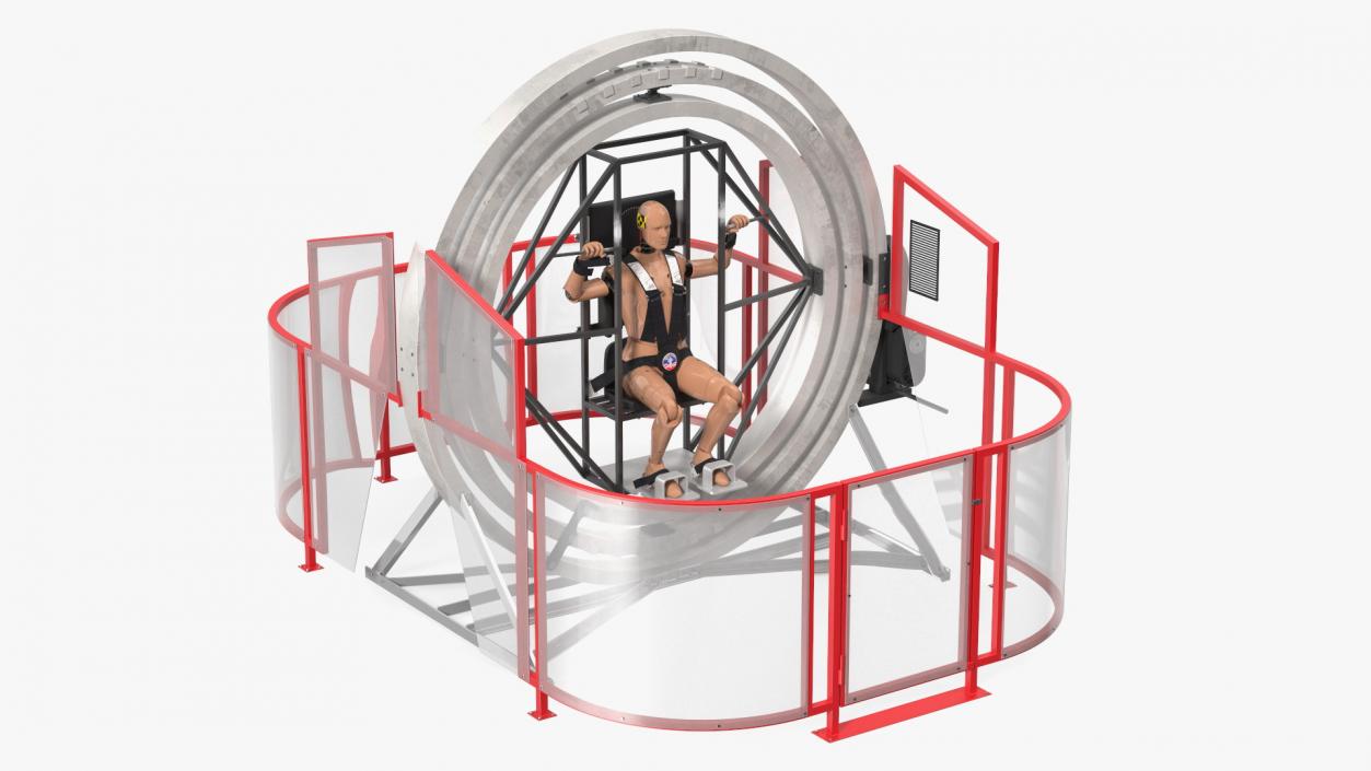 3D model Astronaut Training Simulator with Mannequin Rigged