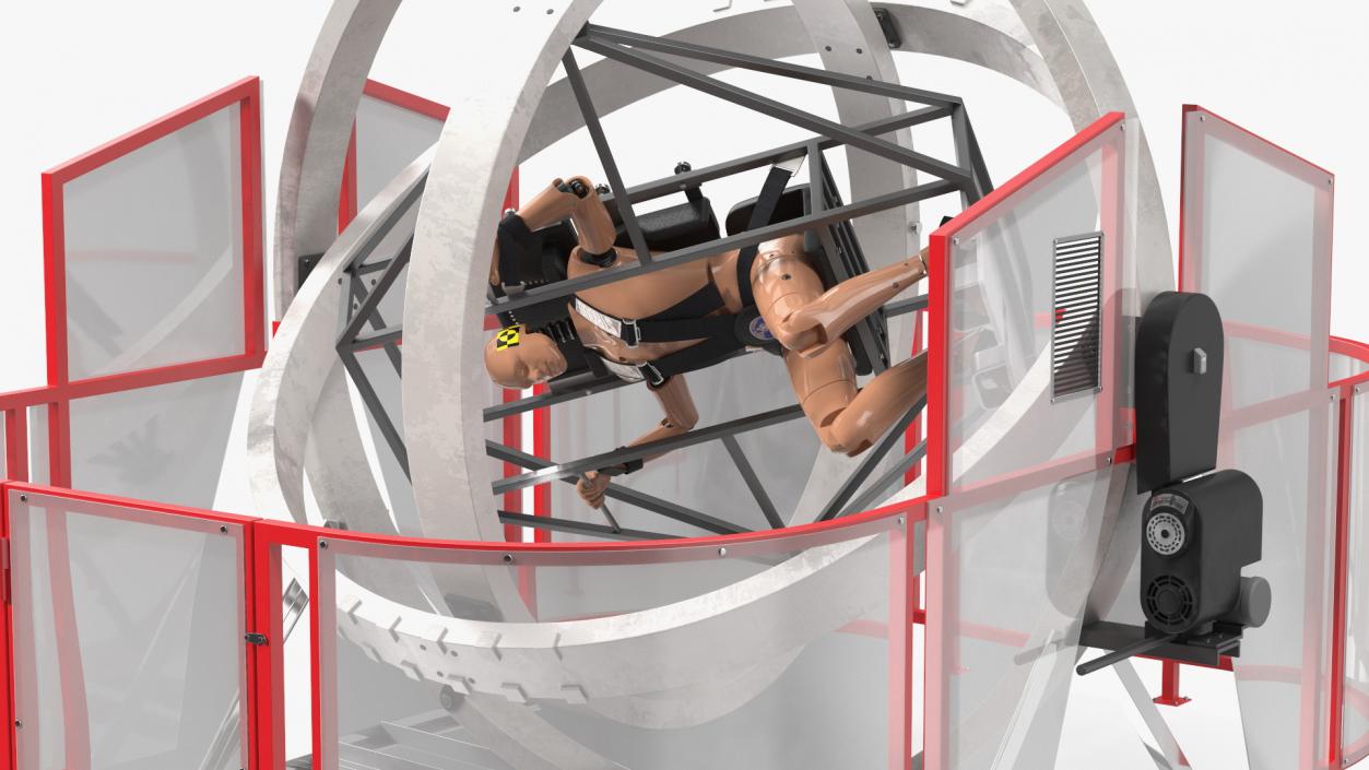 3D model Astronaut Training Simulator with Mannequin Rigged