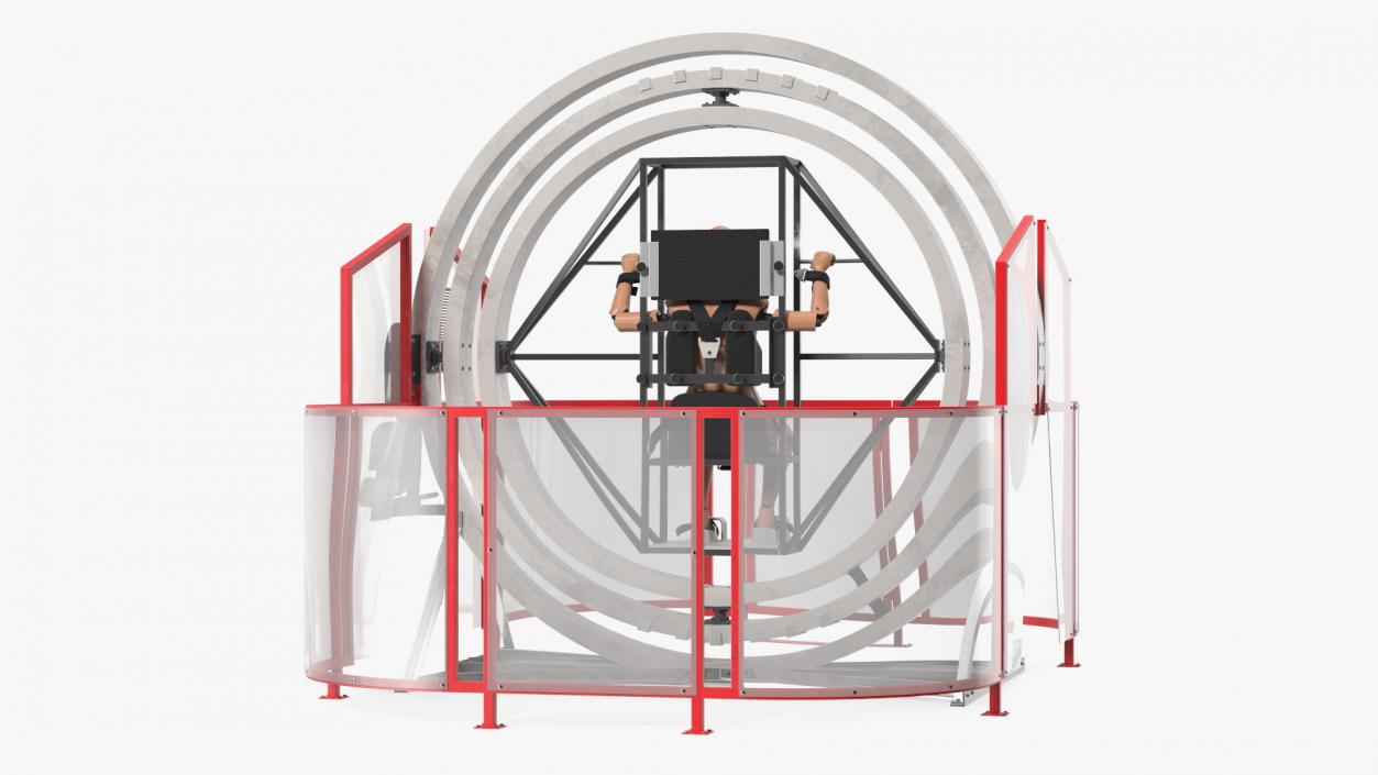 3D model Astronaut Training Simulator with Mannequin Rigged