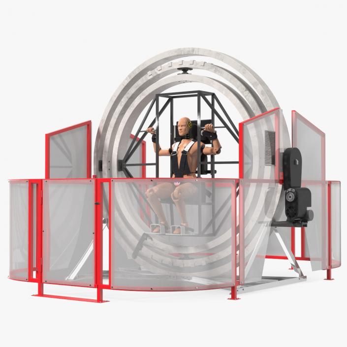 3D model Astronaut Training Simulator with Mannequin Rigged