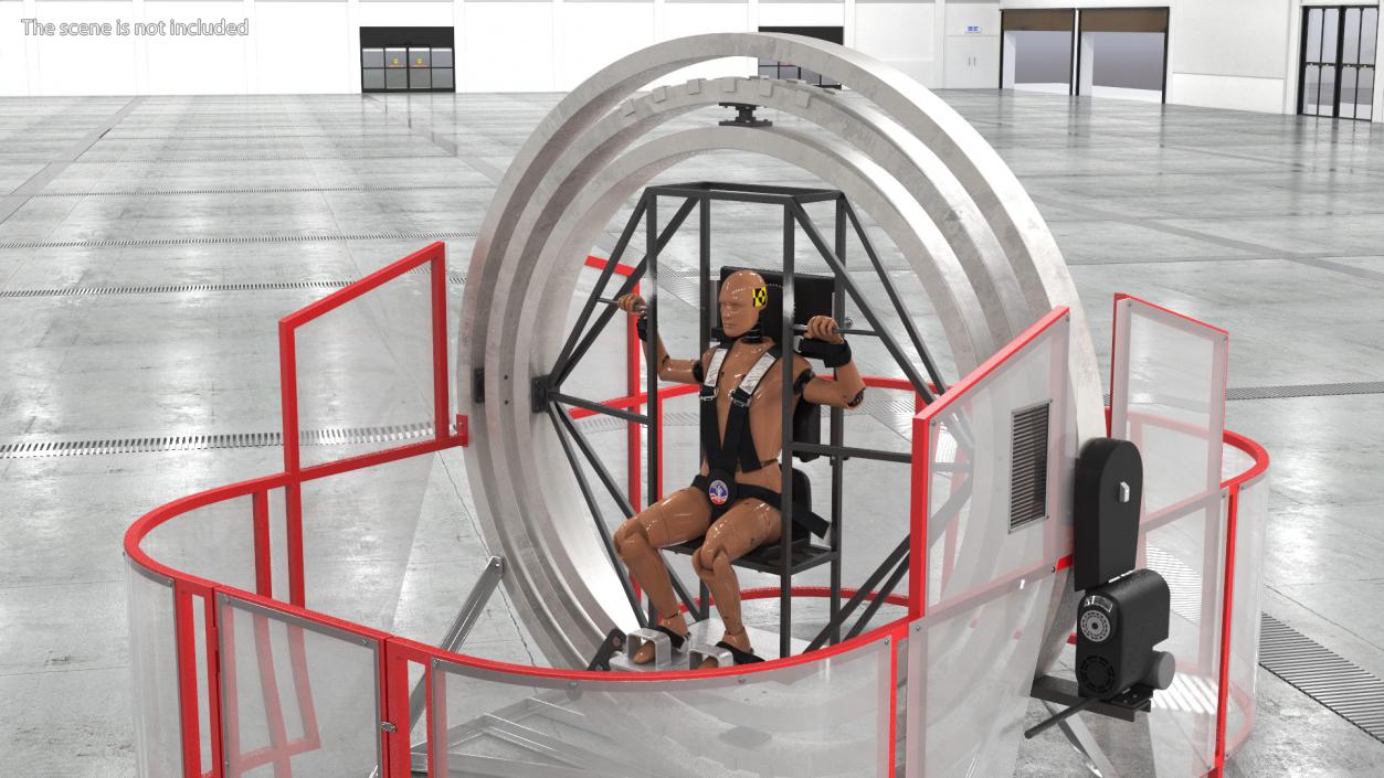 3D model Astronaut Training Simulator with Mannequin Rigged