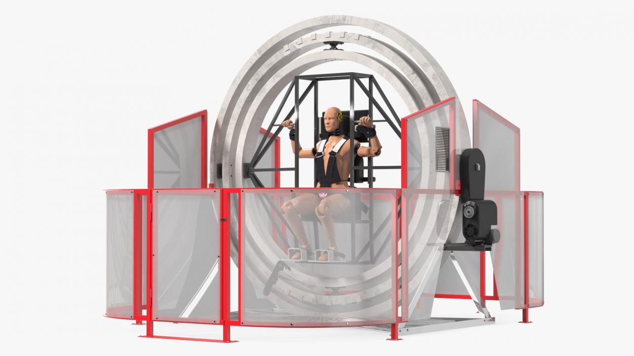 3D model Astronaut Training Simulator with Mannequin Rigged