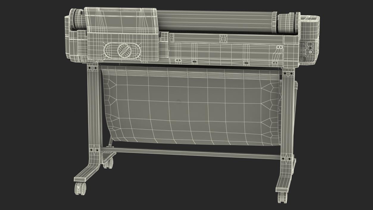 HP DesignJet T630 Tray Open 3D