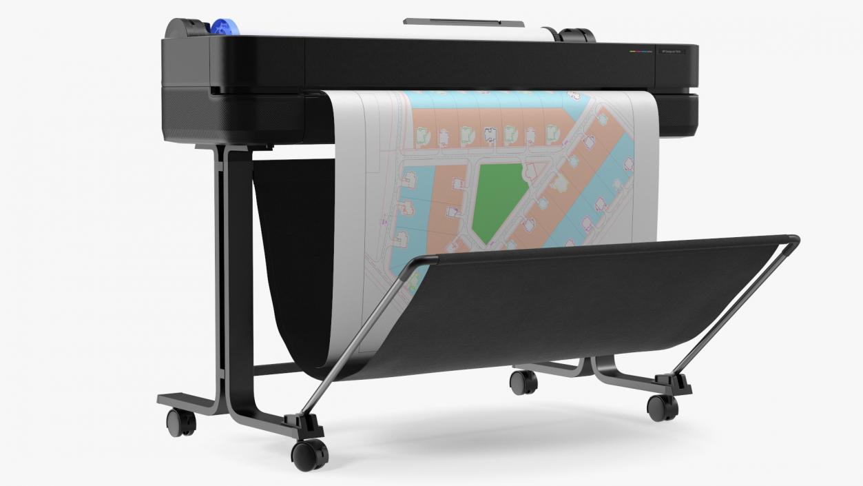 HP DesignJet T630 Tray Open 3D