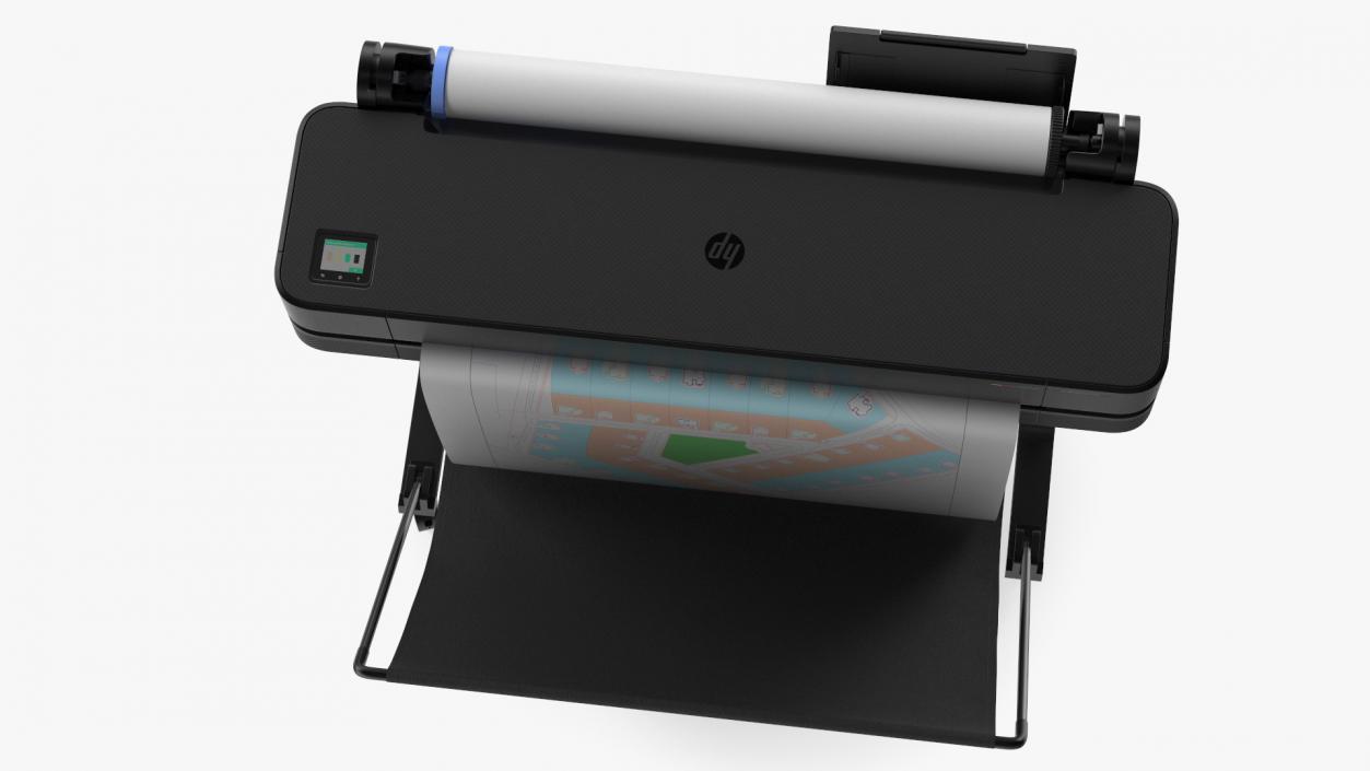 HP DesignJet T630 Tray Open 3D